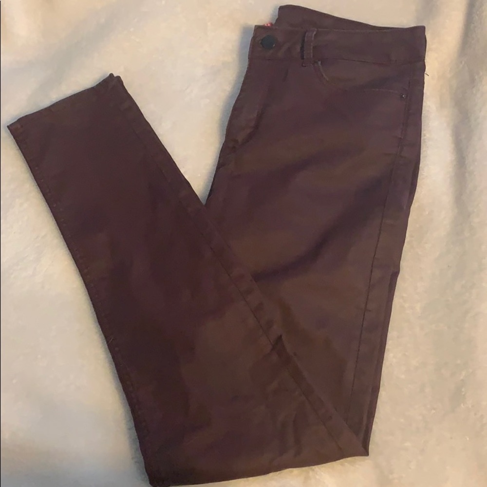 NWOT H&M Red Vinyl Skinny Jeans